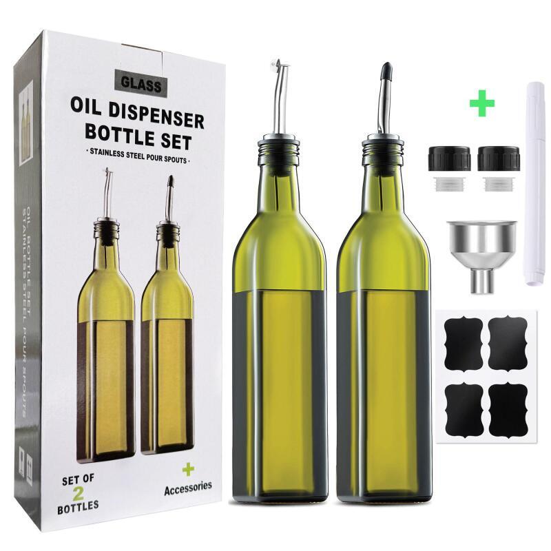 Kitchen Glass Baking Set - Kitchen Glass Oil Vinegar Dispenser 500ml