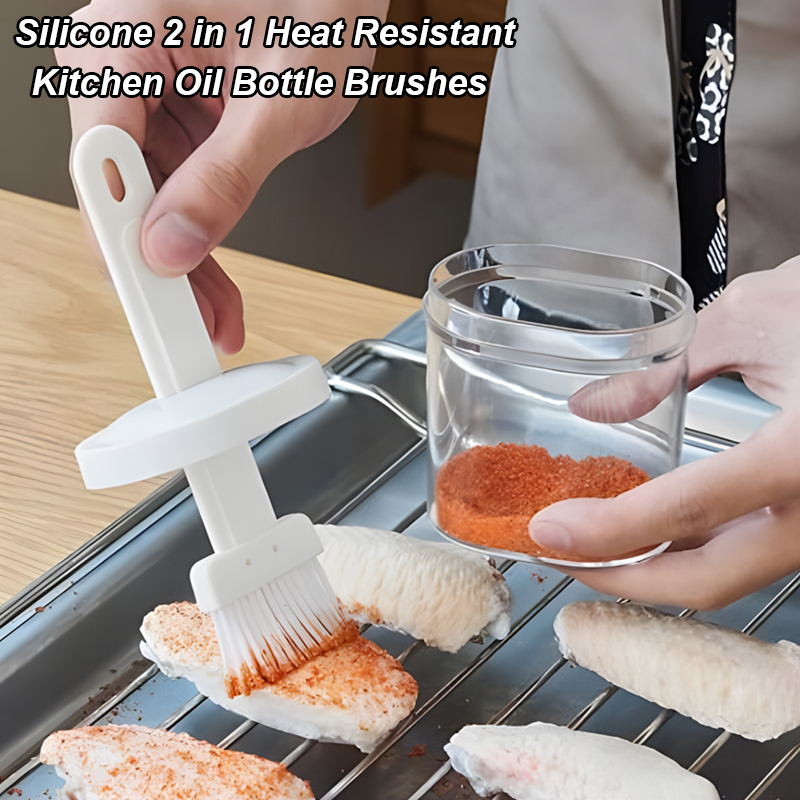 Pastry Brush Silicone - 2 in 1 Heat Resistant Kitchen