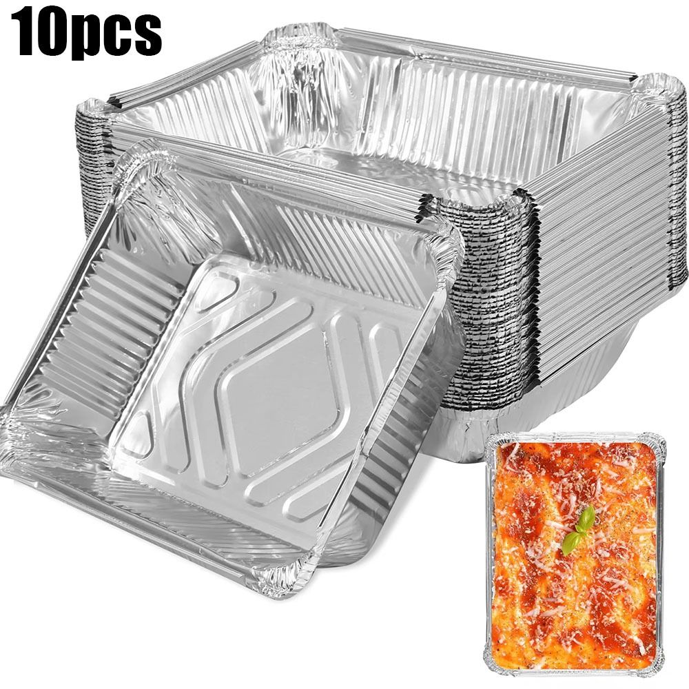 Kitchen Baking Tray Storage - 10PCS Disposable Aluminum Foil Food Storage
