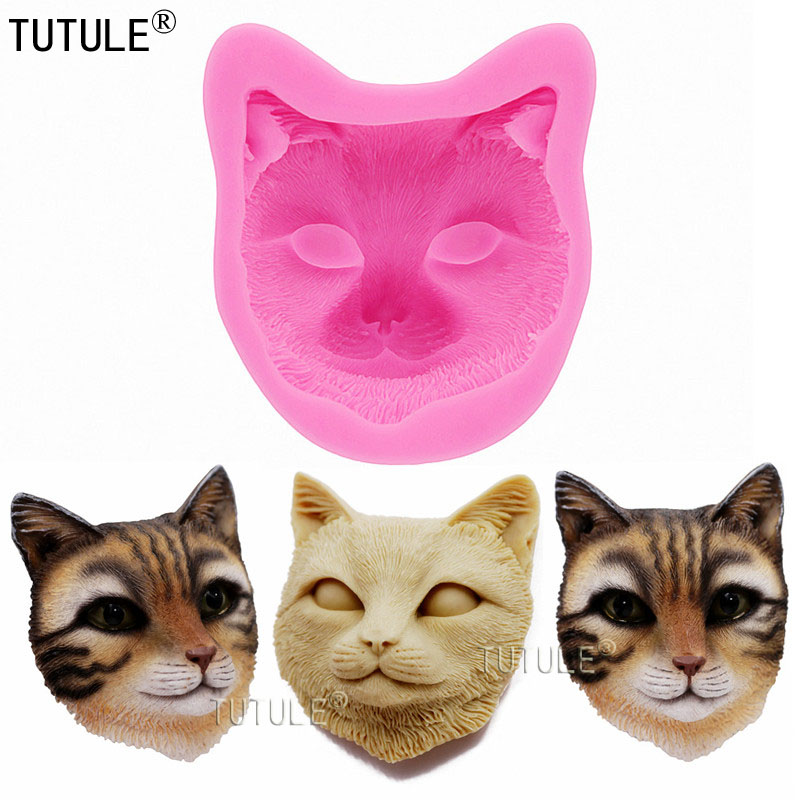 Pastry Brush Silicone - Cat Head Silicone Hair Brush Chocolate