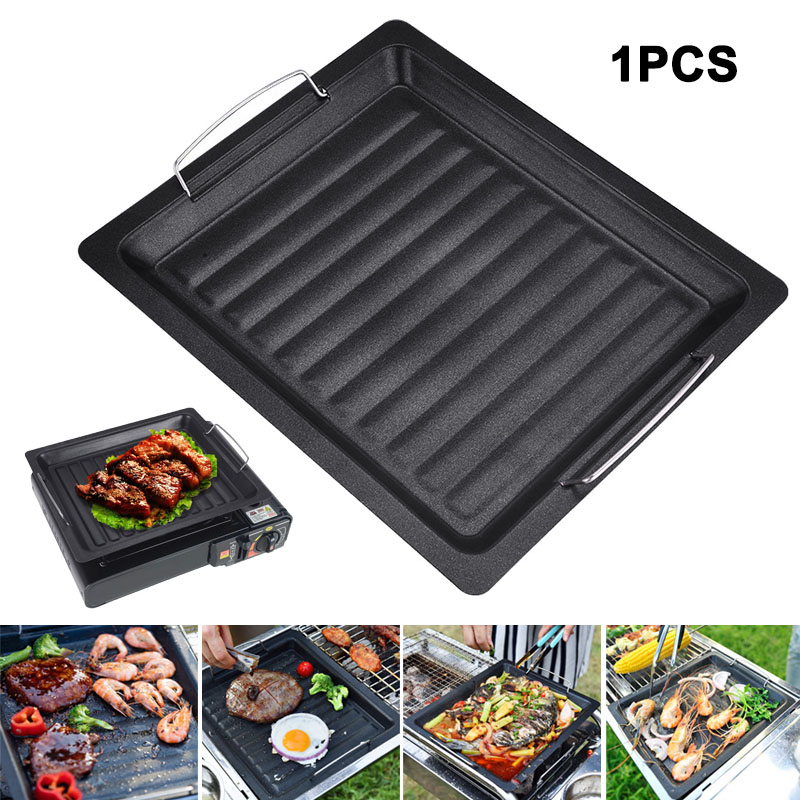 Kitchen Baking Appliances - Outdoors Thick Square Grill Pan With