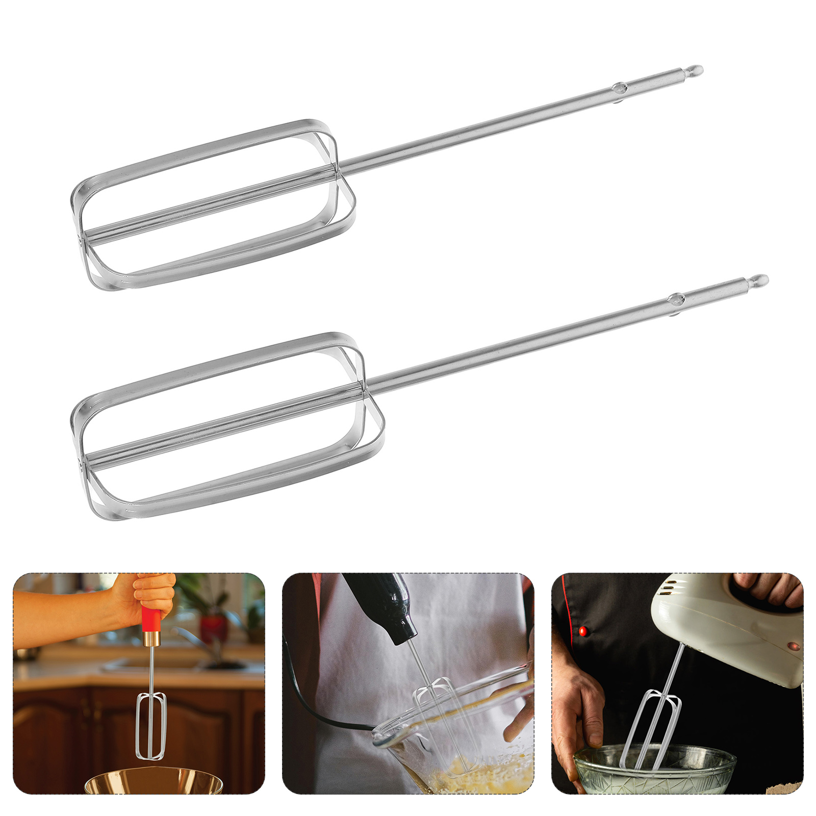 Kitchen Baking Appliances - 2 Pcs Stainless Steel Hand Mixer