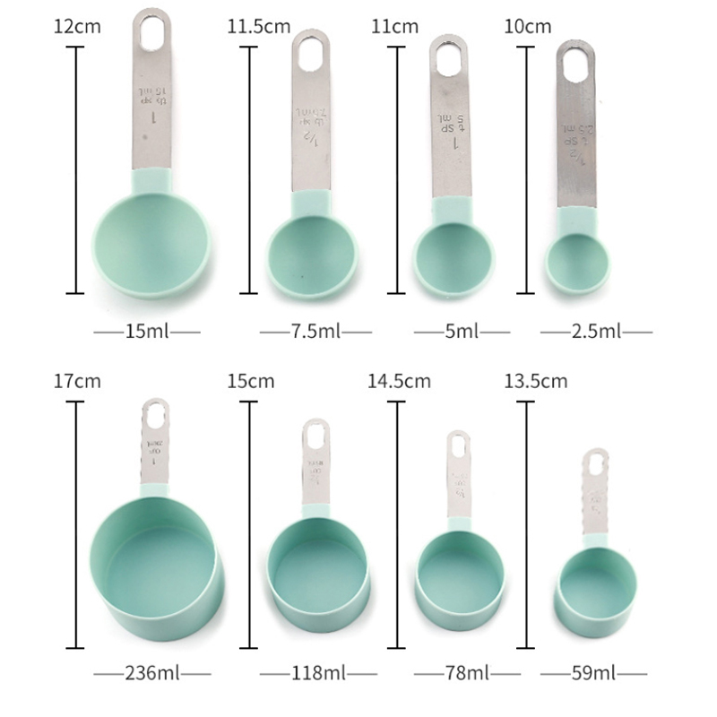 8PCS Measuring Cups Spoons Set - Kitchen Baking Utensil Set recension och pris