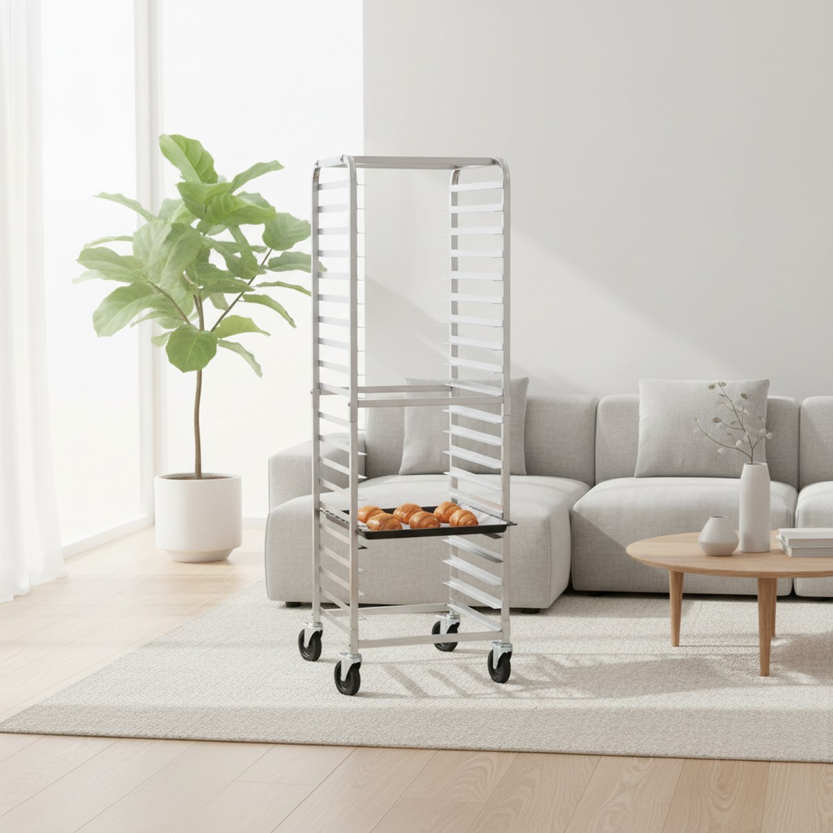 Commercial Bakery Rack 20 Tier - Kitchen Baking Trolley recension och pris