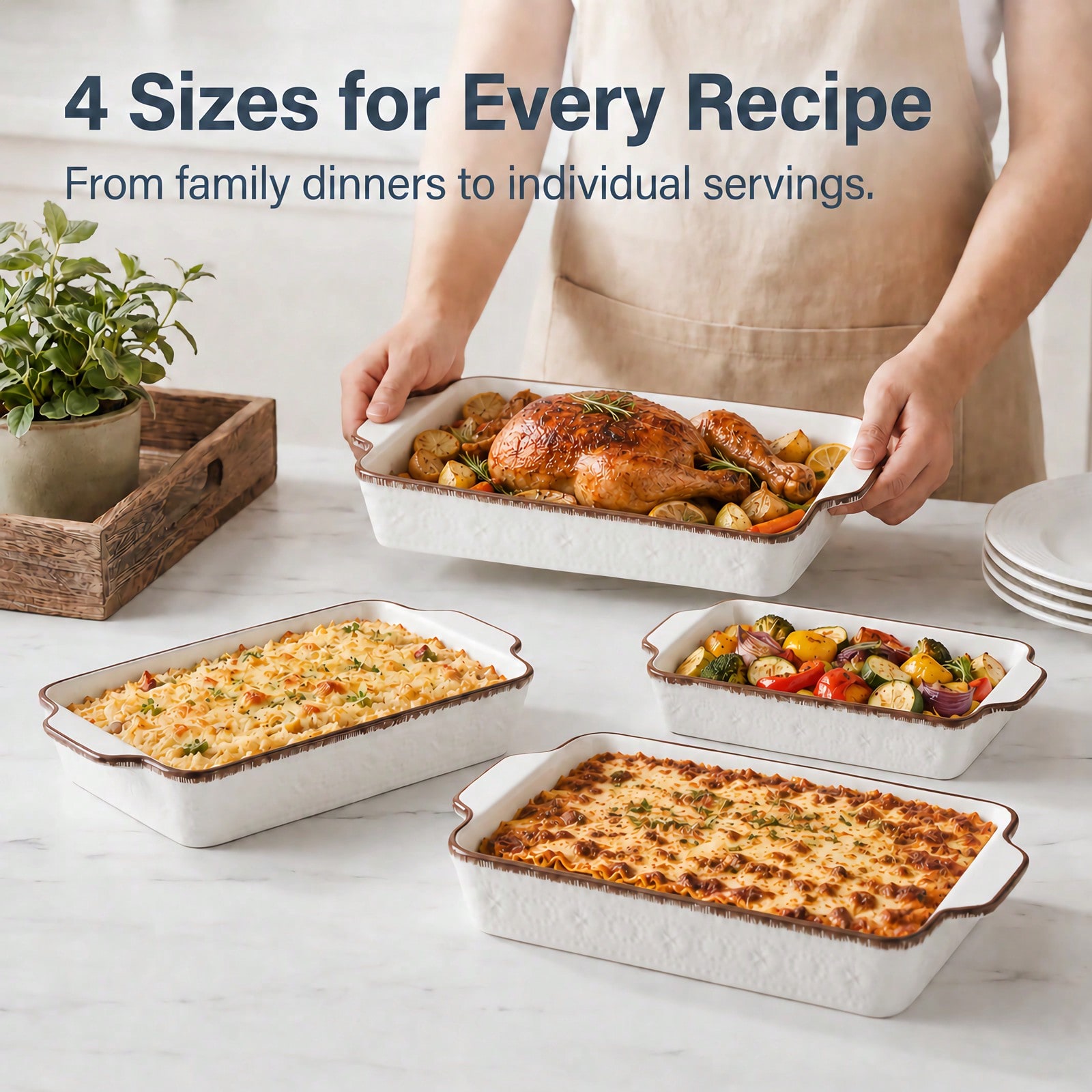 Casserole Dishes For Oven Vint - Kitchen Glass Baking Set recension och pris