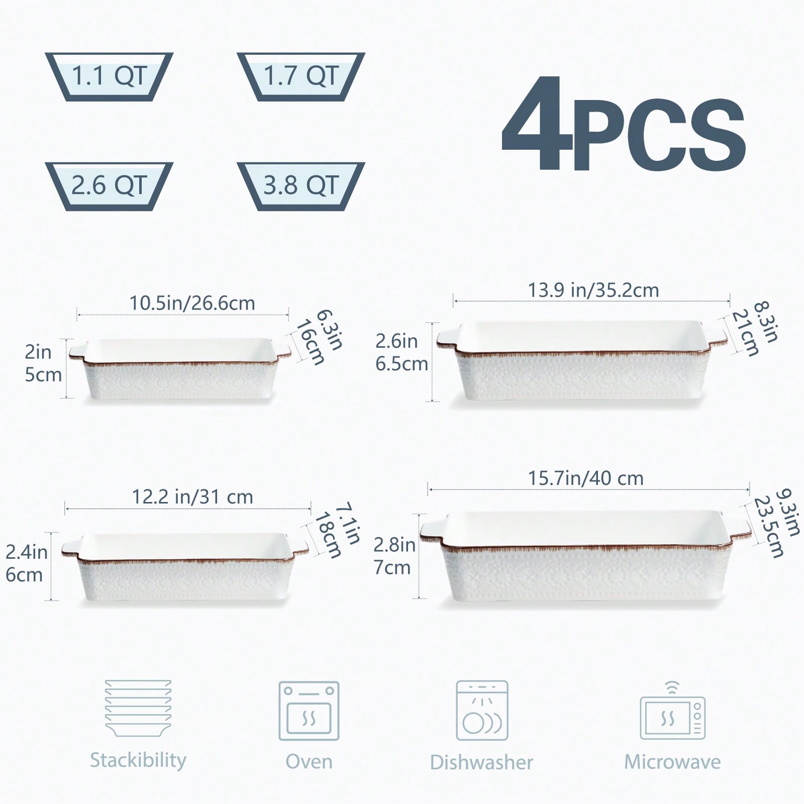 Casserole Dishes For Oven Vint - Kitchen Glass Baking Set recension och pris