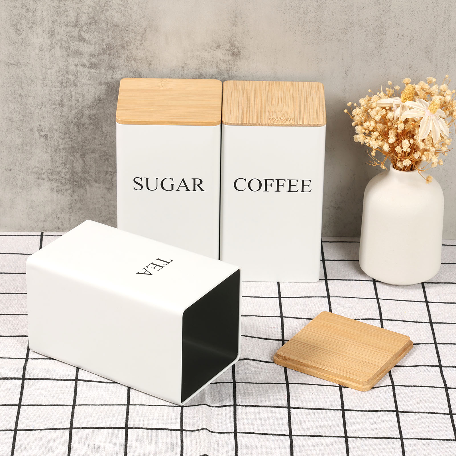 3Pcs Coffee Bean Tea Sugar Jar - Kitchen Bank recension och pris