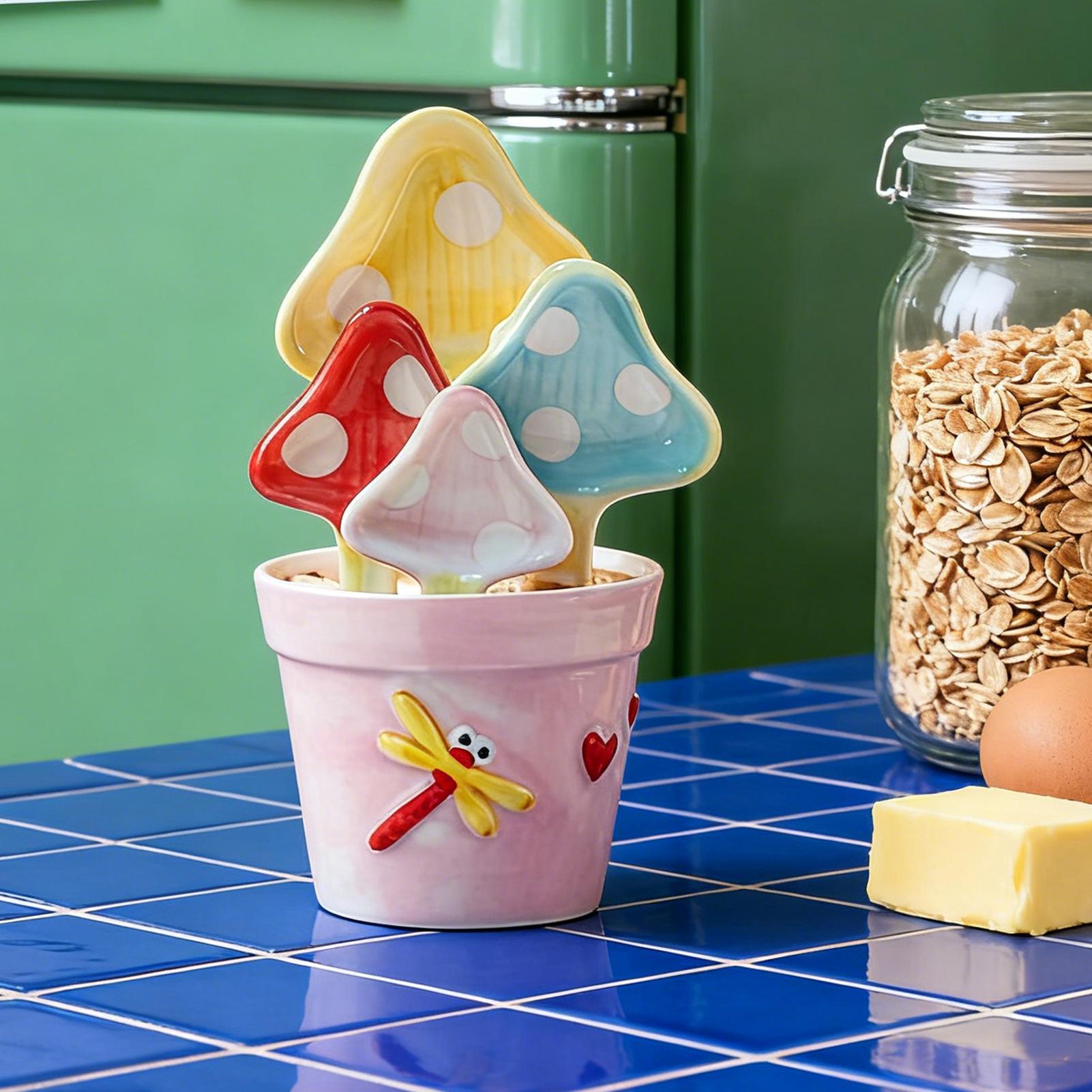 Cute Measuring Spoons Mushroom - Kitchen Baking Utensil Set recension och pris