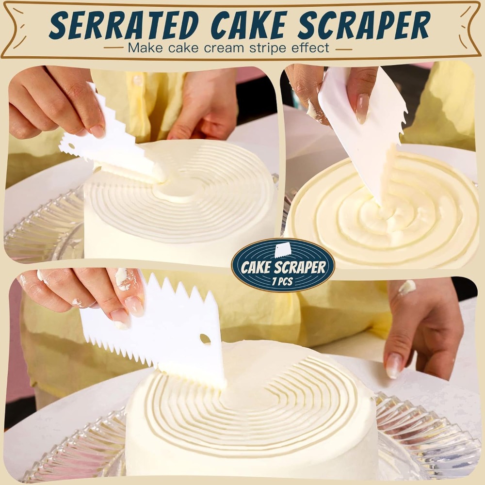 7 Pcs Kitchen Dough Scraper an - Kitchen Baking Utensil Set recension och pris