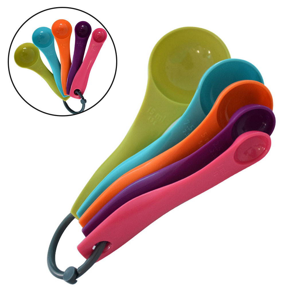 5-Piece Colorful Salt Oil Spoo - Kitchen Baking Utensil Set recension och pris