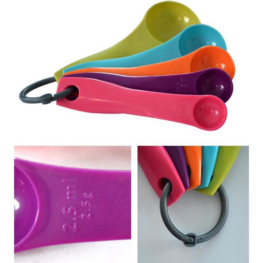 5-Piece Colorful Salt Oil Spoo - Kitchen Baking Utensil Set recension och pris