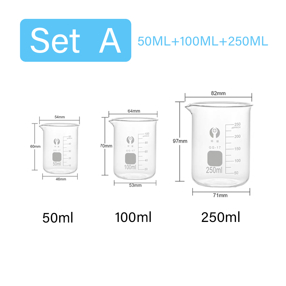 3pcs/Set Glass Measuring Cup S - Kitchen Glass Baking Set recension och pris
