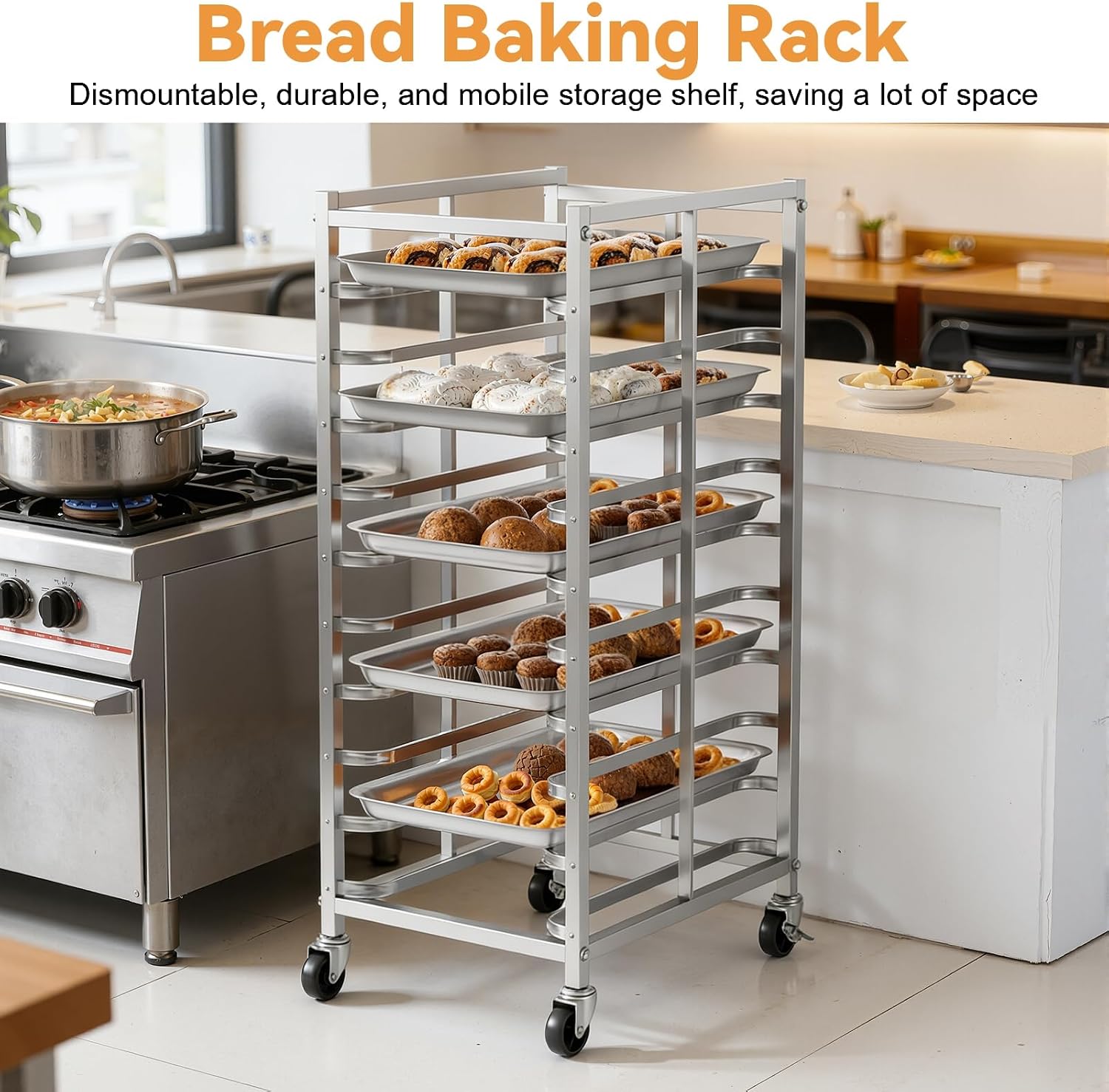 Commercial Stainless Steel Bak - Kitchen Baking Trolley recension och pris