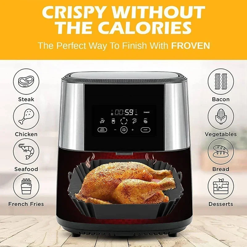 1PC Silicone Air Fryer Basket, - Kitchen And Baking Equipment recension och pris