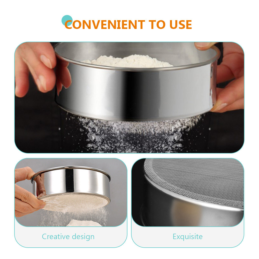 3Pcs Stainless Steel Flour Sif - Kitchen Baking Utensil Set recension och pris