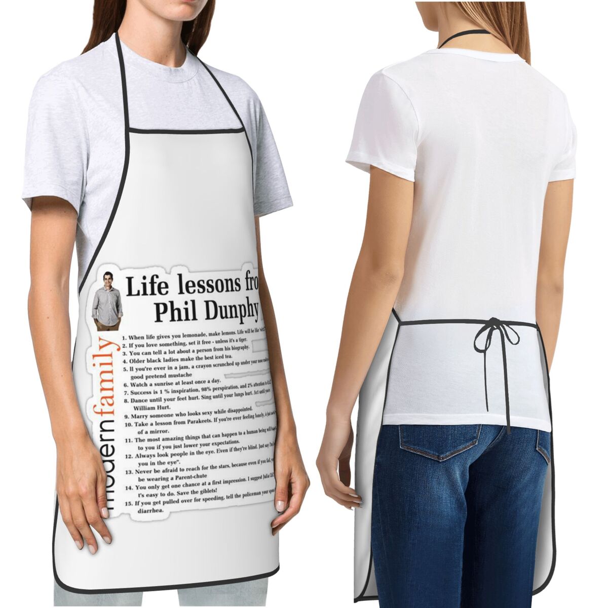 Life Lessons Phil Dunphy Apron - Kitchen And Baking Life recension och pris