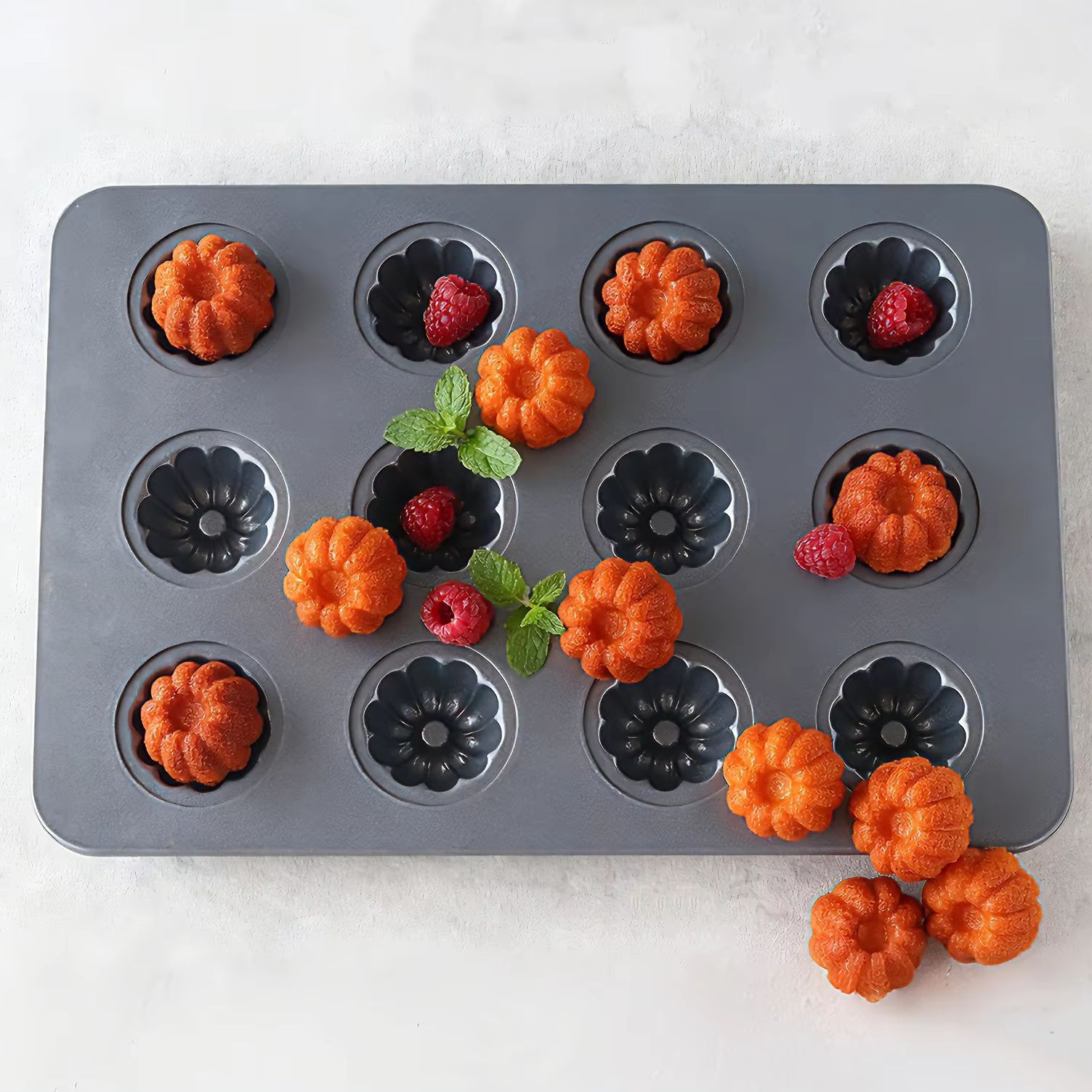 12-Cavity Mini Kouglof Baking  - Bread Baking Kitchen Utensils recension och pris