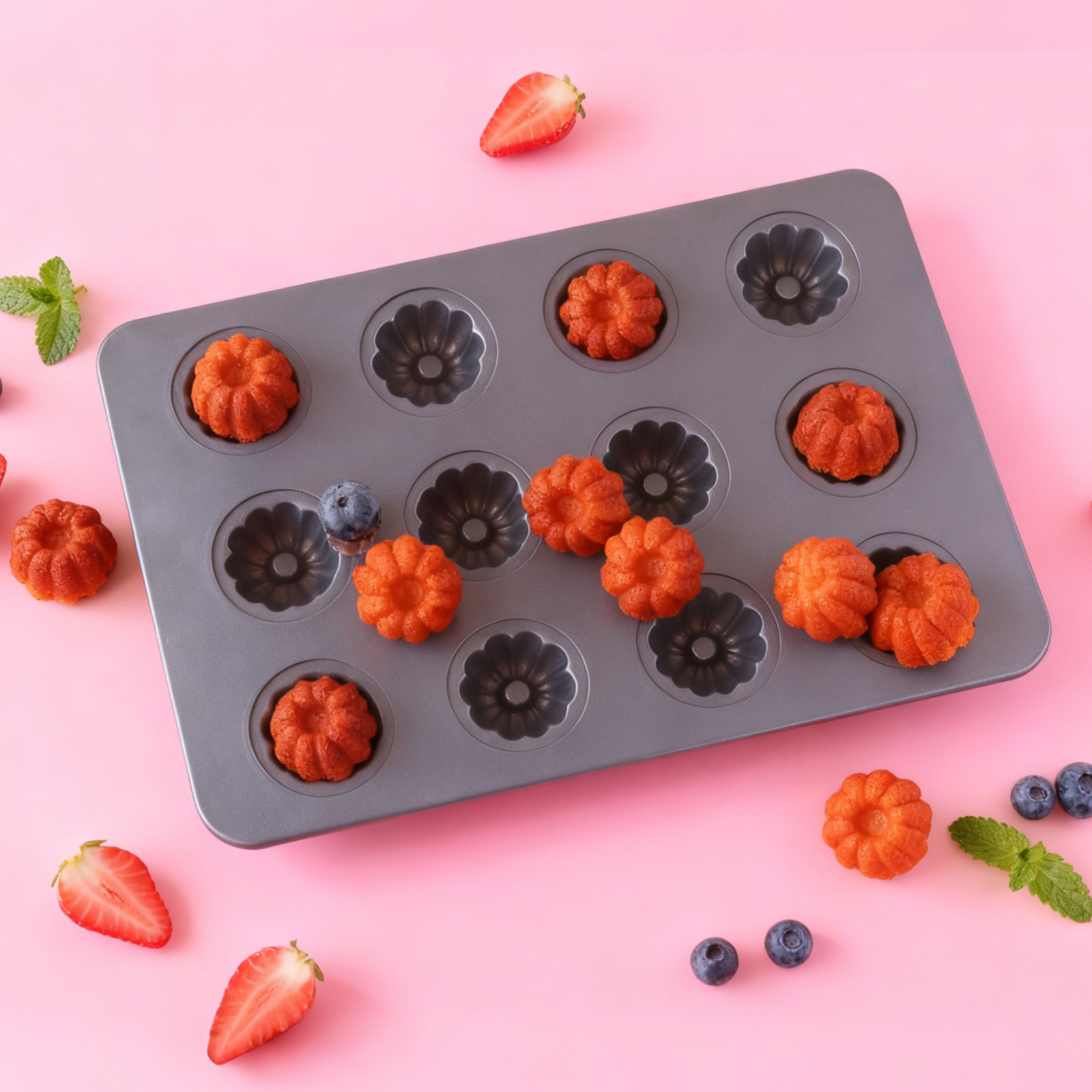 12-Cavity Mini Kouglof Baking  - Bread Baking Kitchen Utensils recension och pris