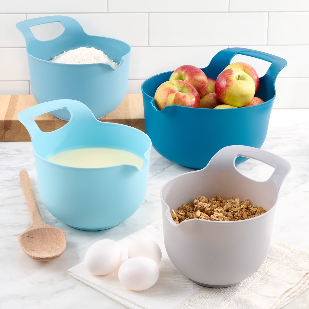 Nesting Plastic Mixing Bowls S - Kitchen Baking Utensil Set recension och pris