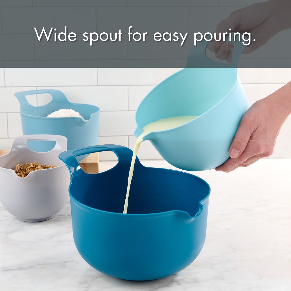 Nesting Plastic Mixing Bowls S - Kitchen Baking Utensil Set recension och pris