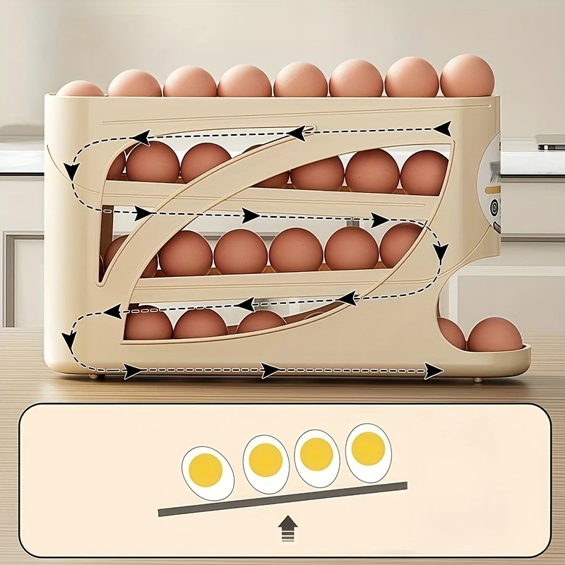 2-4 Tier Rolling Egg Storage C - Kitchen Baking Tray Storage recension och pris