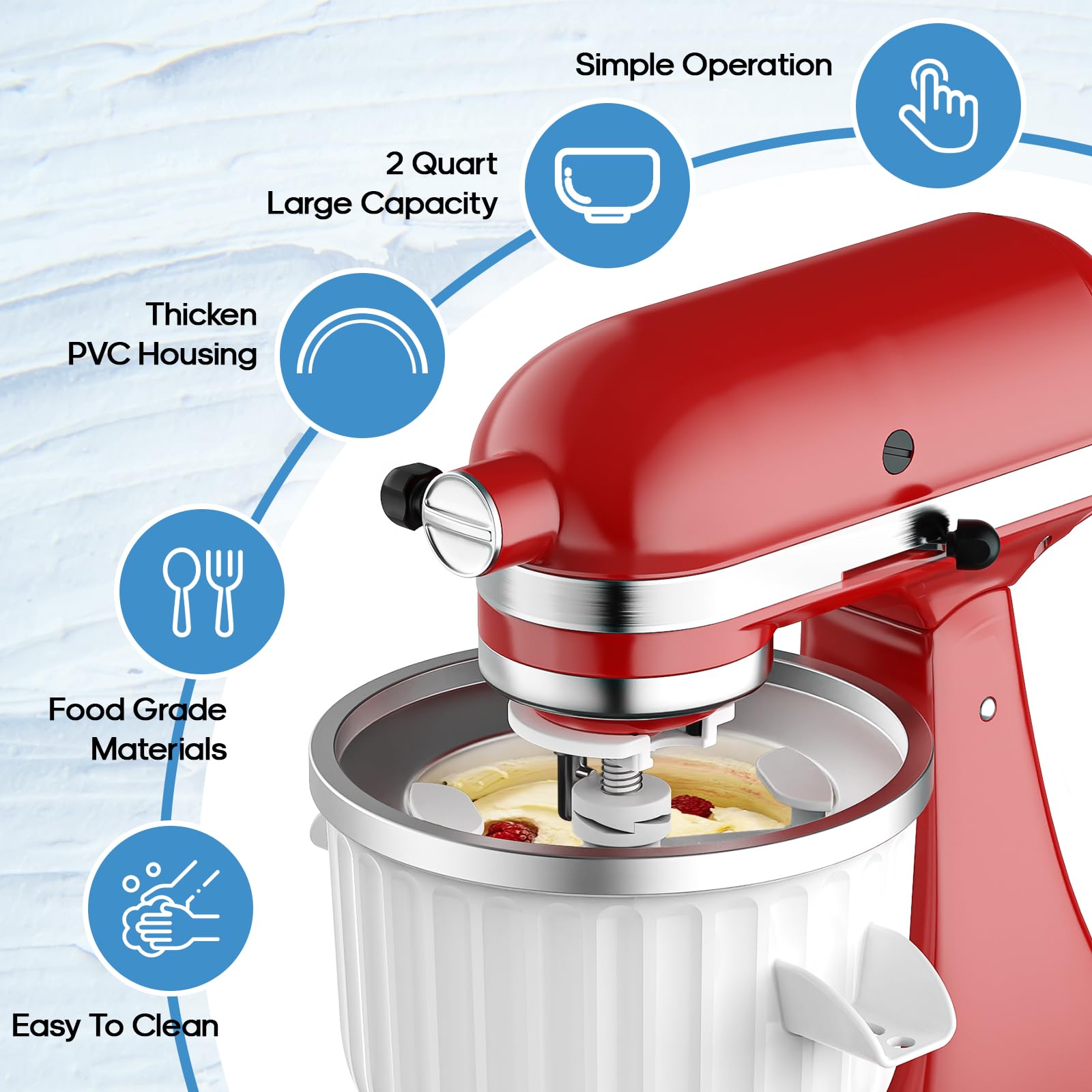 2 Quart Ice Cream Maker Attach - Kitchen Baking Appliances recension och pris
