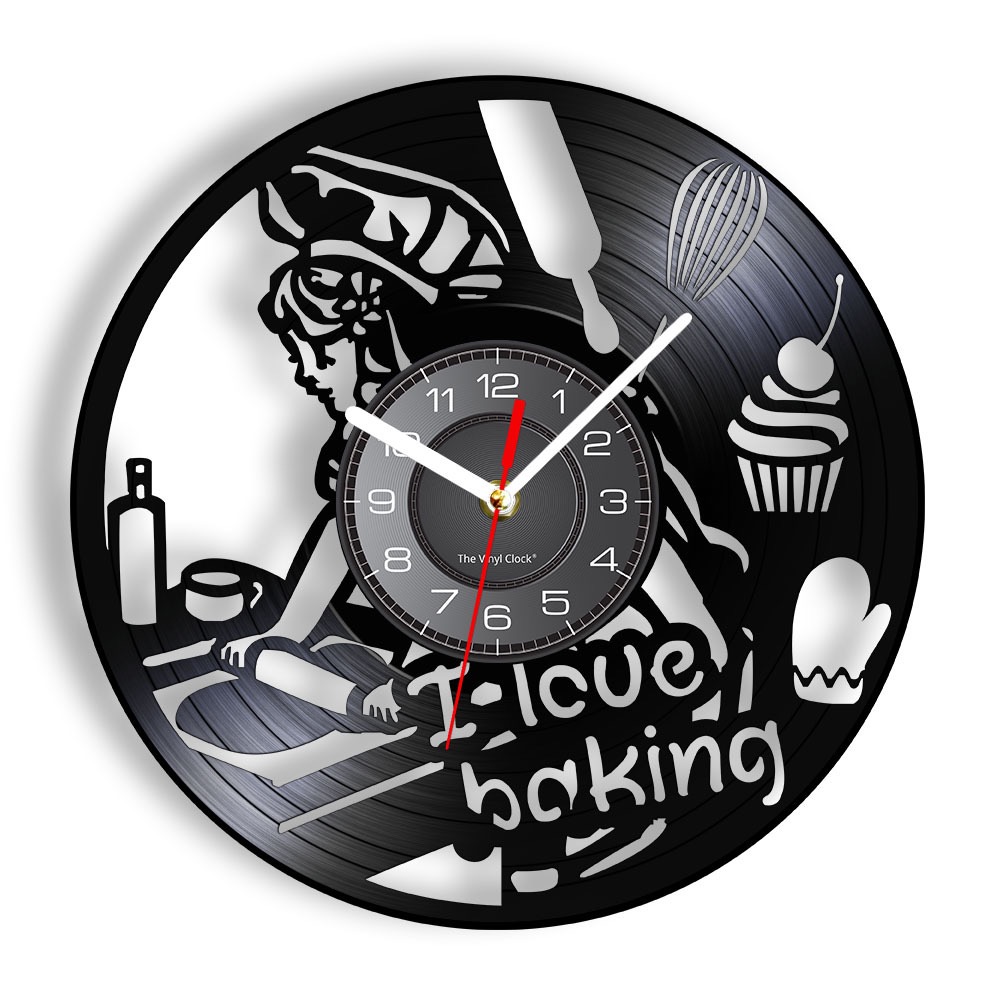 Baking Vinyl Record Wall Clock - Kitchen And Baking Life recension och pris